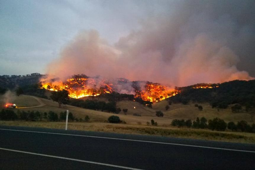 Fire burns around Minjary in NSW