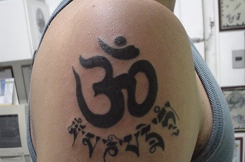 Hindu OM tattoo