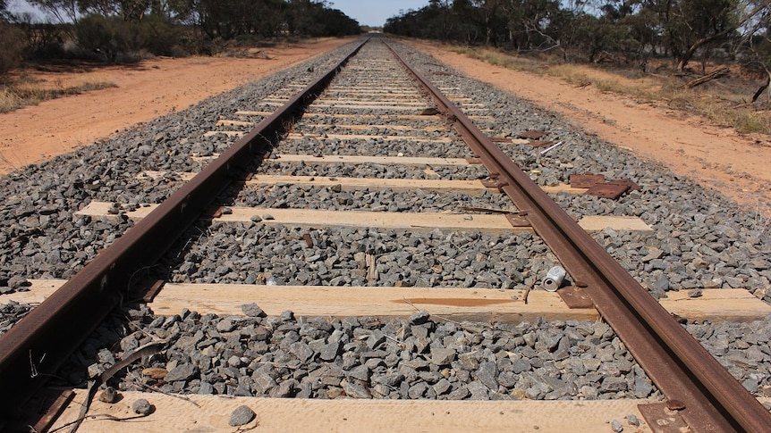 old broad gauge rail track near Manangatang in Victoria's west