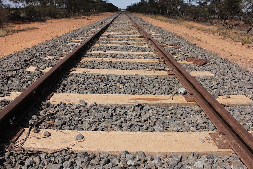An old broad gauge rail track in Victoria's west.