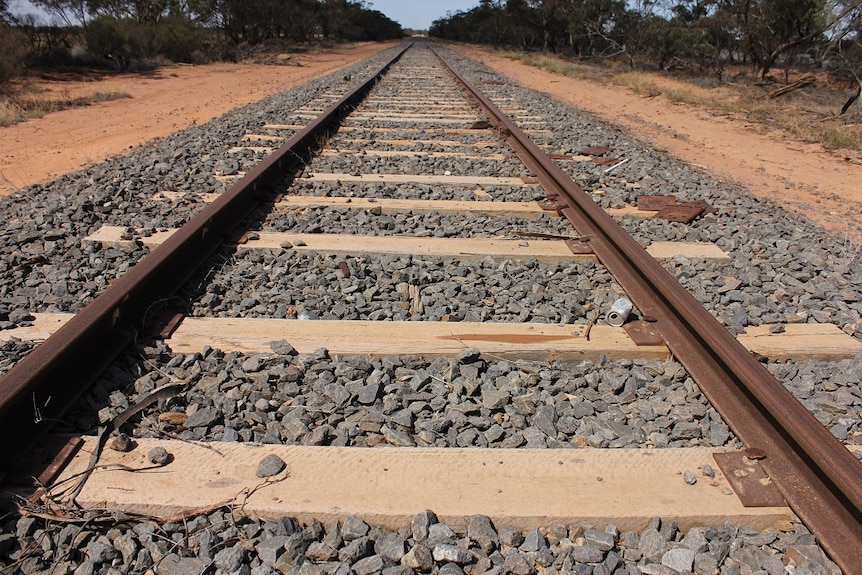 old broad gauge rail track near Manangatang in Victoria's west