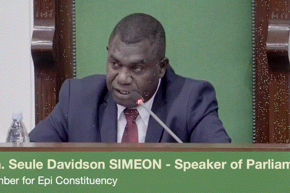 Speaker blong Vanuatu Parliament Seule Simeon