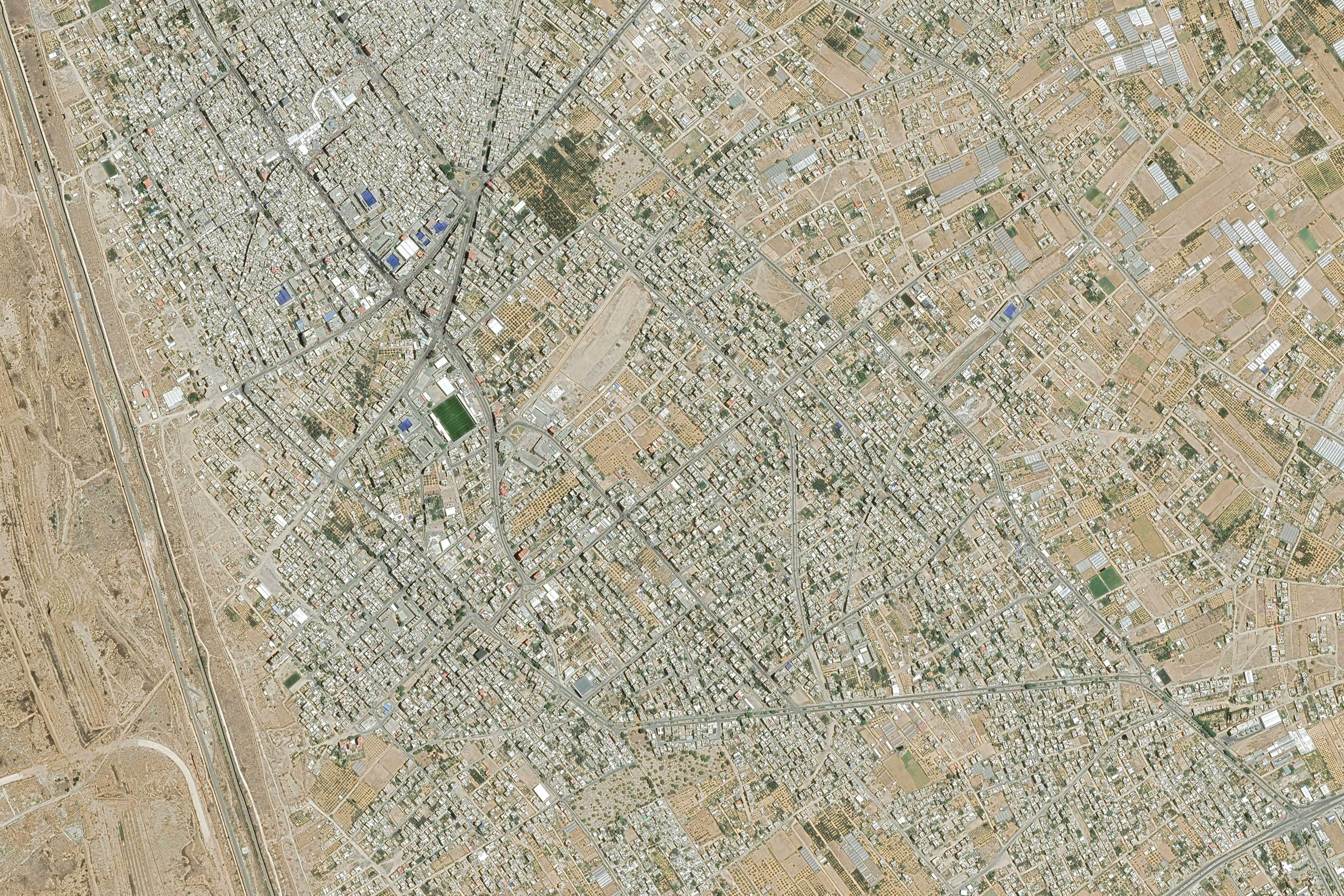 The Gazan city of Rafah, seen before the October 7 attacks in 2023.