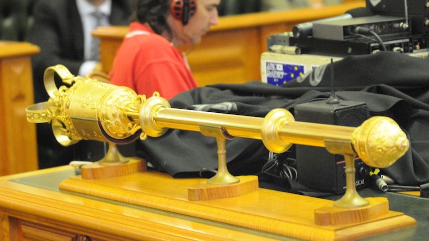 The ceremonial mace at Parliament House