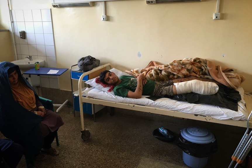 Ebadullah lying in hospital