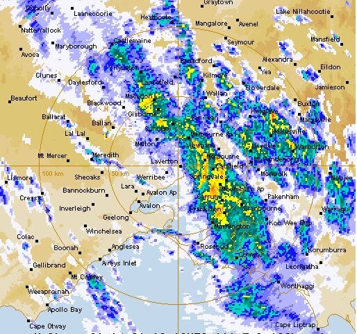 Melbourne Weather: Cold Front Crossing Victoria Bringing Rain And ...