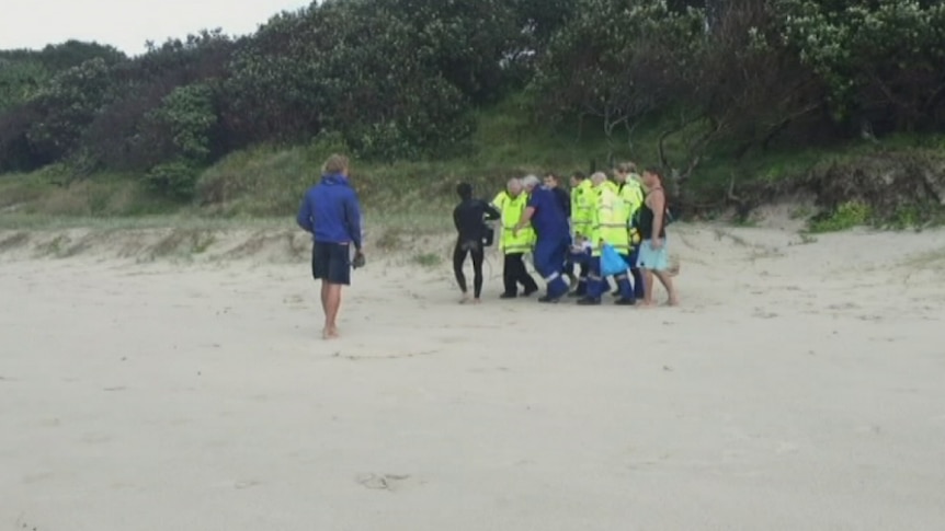 A man is in a critical condition after being struck by lightning at Suffolk Park