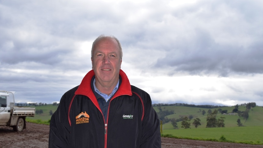 Noel Campbell on a dairy farm at Hill End, Gippsland.