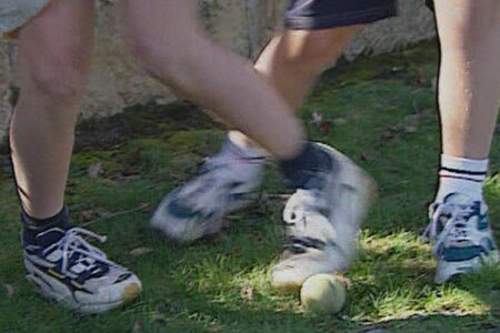 Children playing with a ball.