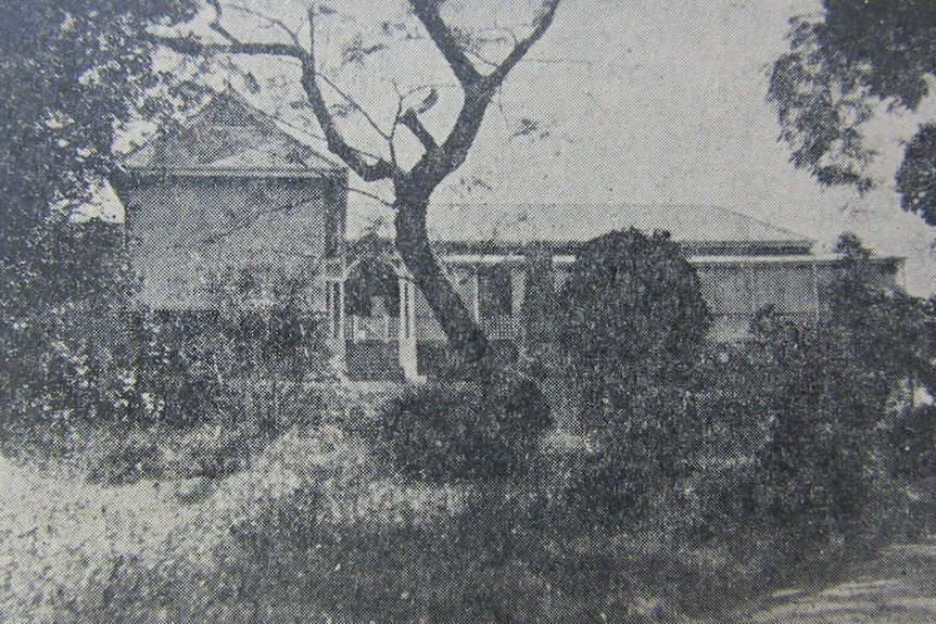 St Mary's home in 1957 at the site of the memorial garden in Toowong.
