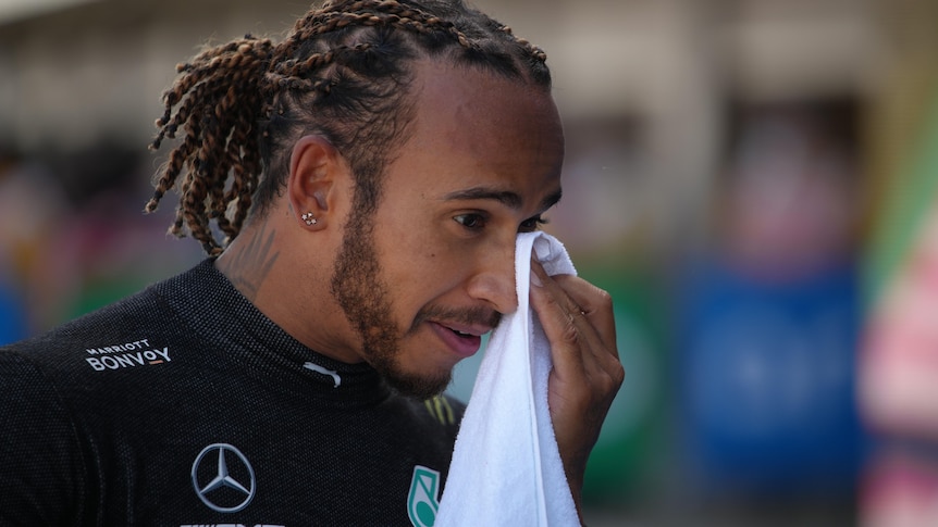 Lewis Hamilton after his 100th pole position