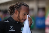 Lewis Hamilton after his 100th pole position