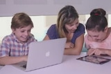Children work on new online safety tool