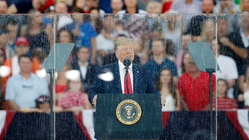 Trump speaks during Fourth of July celebration