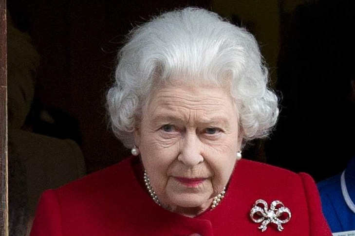 Queen Elizabeth leaves the King Edward VII hospital in London.