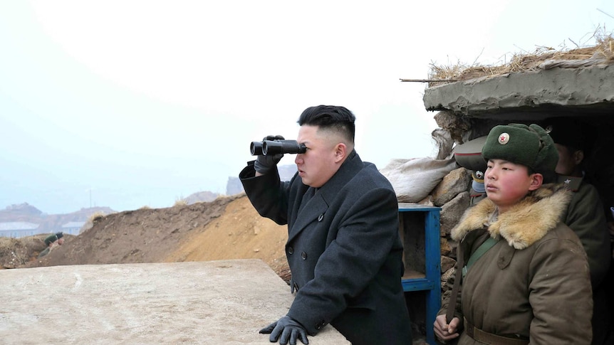 Kim Jong-un inspects N Korean defences