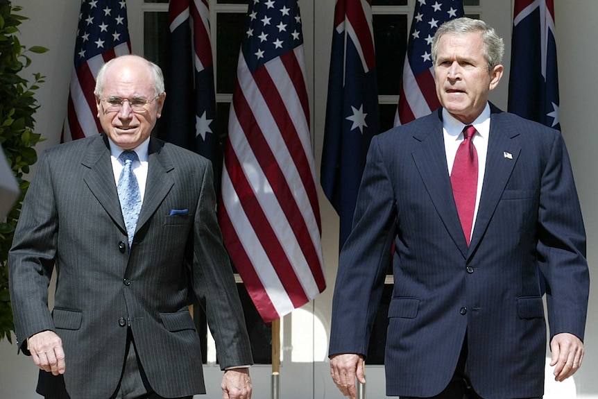 John Howard and George W Bush