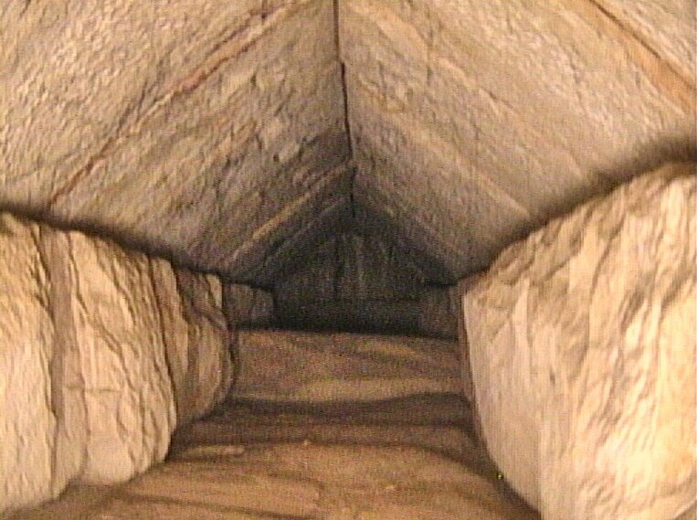 A small corridor within the pyramid.