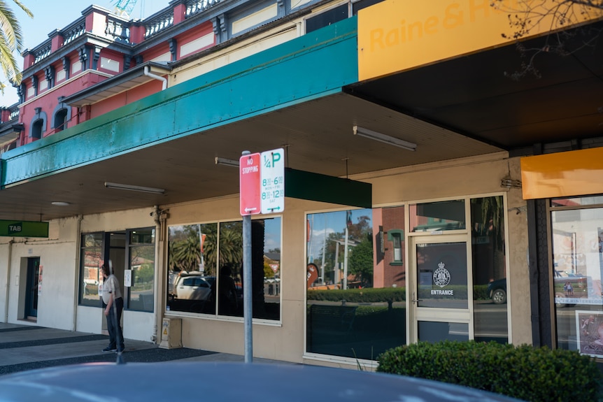 An abandoned shopfront in Muswellbrook where Michael Johnsen's office was