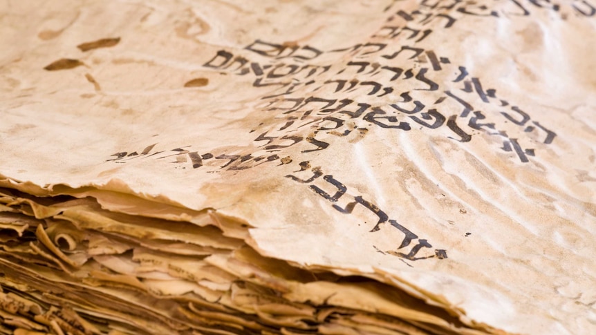 A side view of a stack of pages with frayed edges.