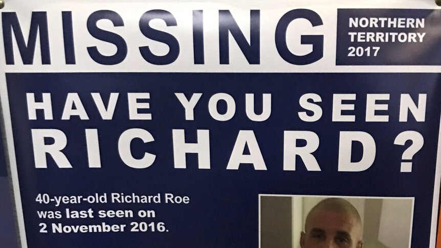 A missing persons poster calls for information on Richard Roe who was last seen near Lake Bennett