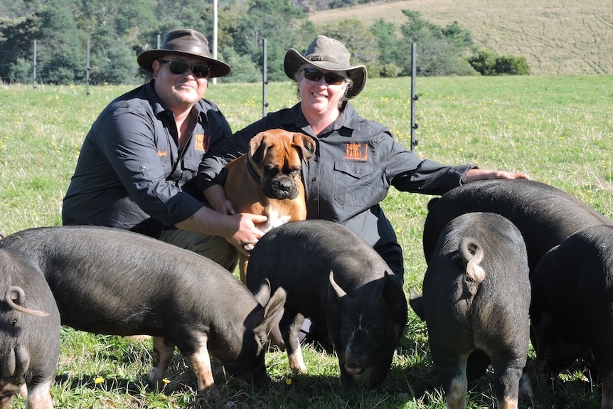 Daniel and Kim Croker from Fork It Farm at Lebrina