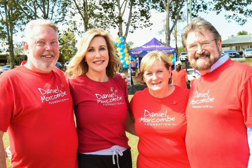 Bruce Morcombe, Kay McGrath, Denise Morcombe and Senator Derryn Hinch.