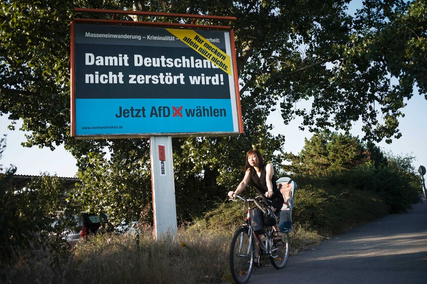 Campaign poster in German.