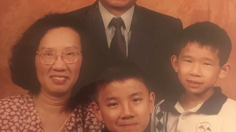 The Chau family pose for a portrait in 1998.