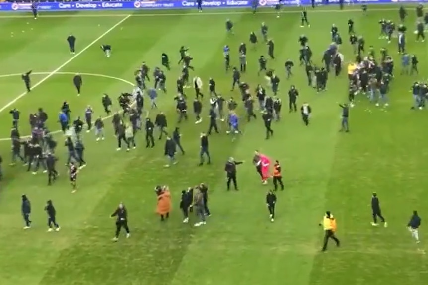 Reading pitch invasion