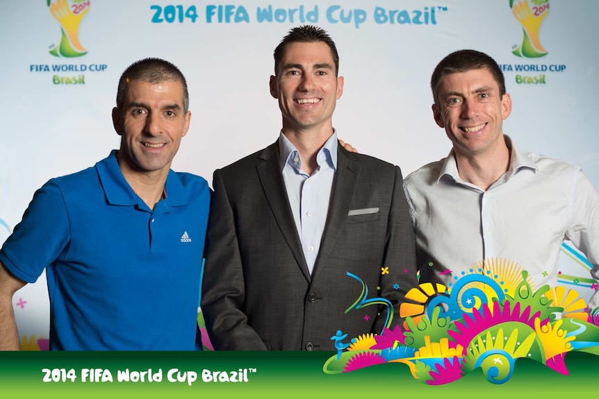 Referee Ben Williams and his World Cup team