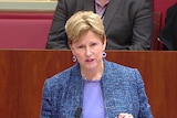 VIDEO STILL: Former Greens leader Christine Milne during her last speech to the Senate on June 24, 2015