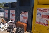 Charities are frustrated by the tonnes of rubbish being dumped at collection bins each year.