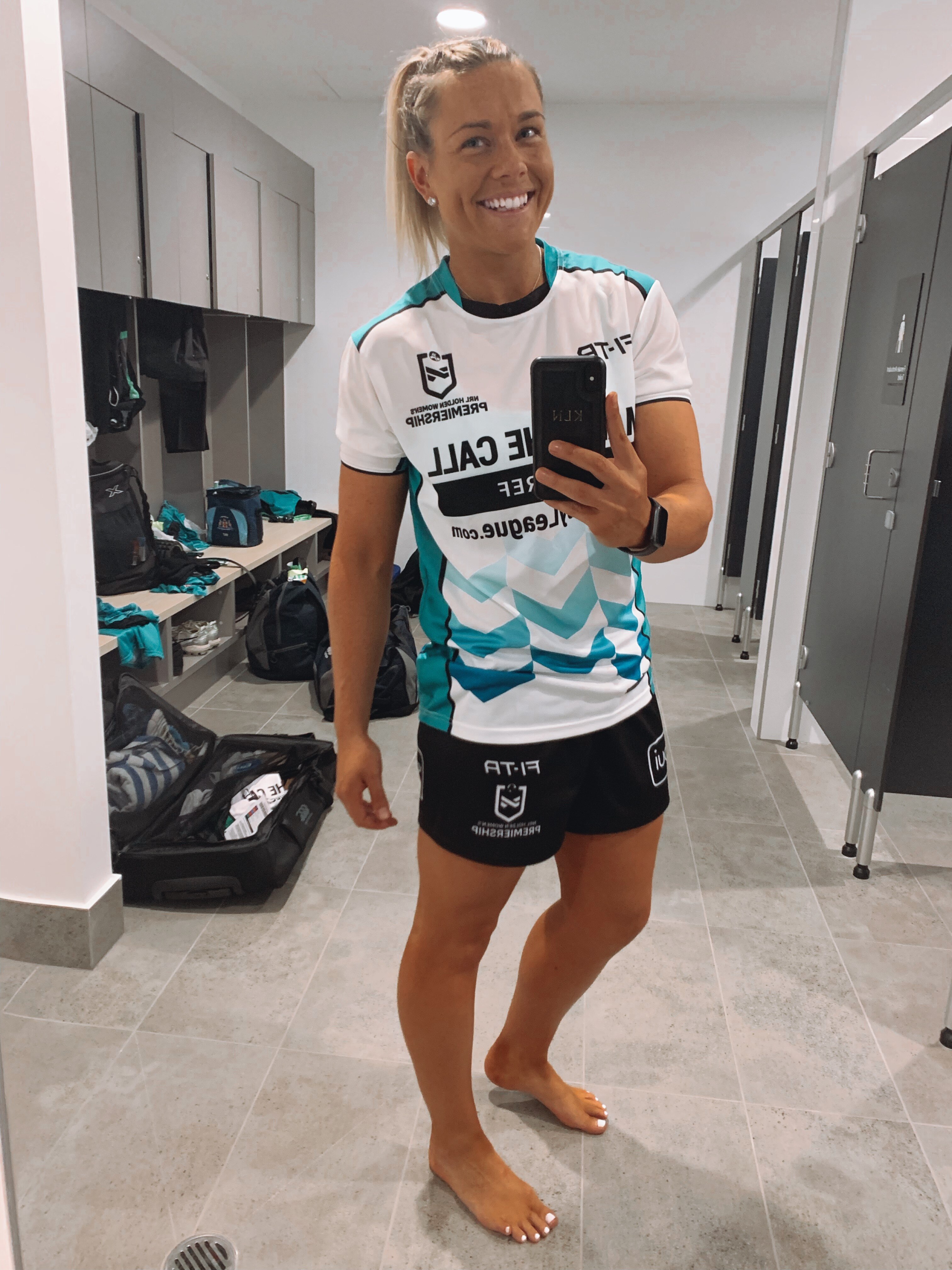 Karra-Lee Nolan takes a selfie in her referee uniform.