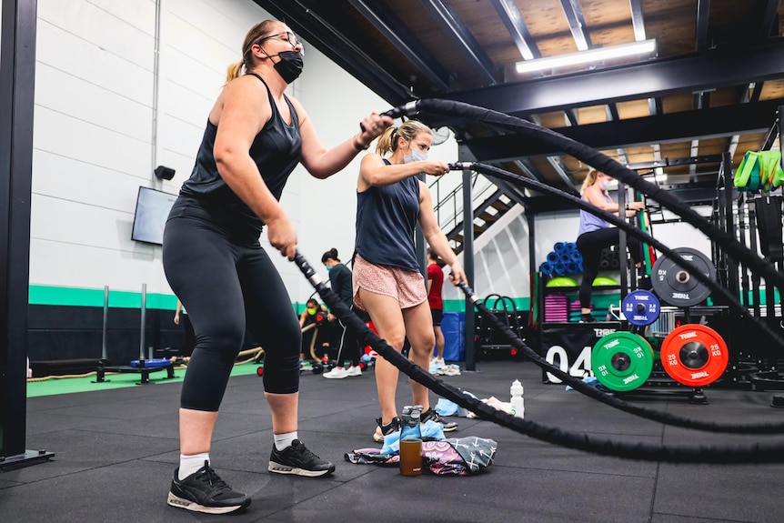 women at a gym