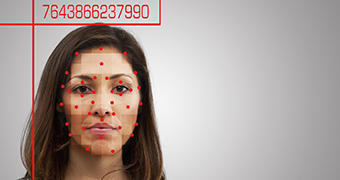 Dots on woman's face