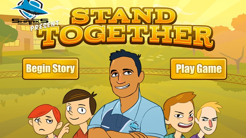 Screen image from Cronulla Sharks' Stand Together app.