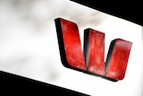 Westpac bank logo on a white background.