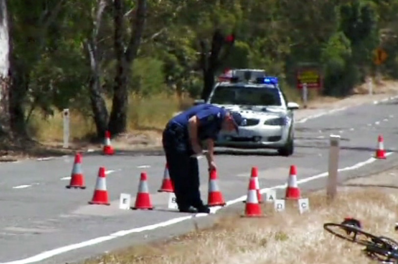 Scene of fatal crash involving cyclist