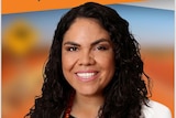 A photo of a woman on a campaign poster.