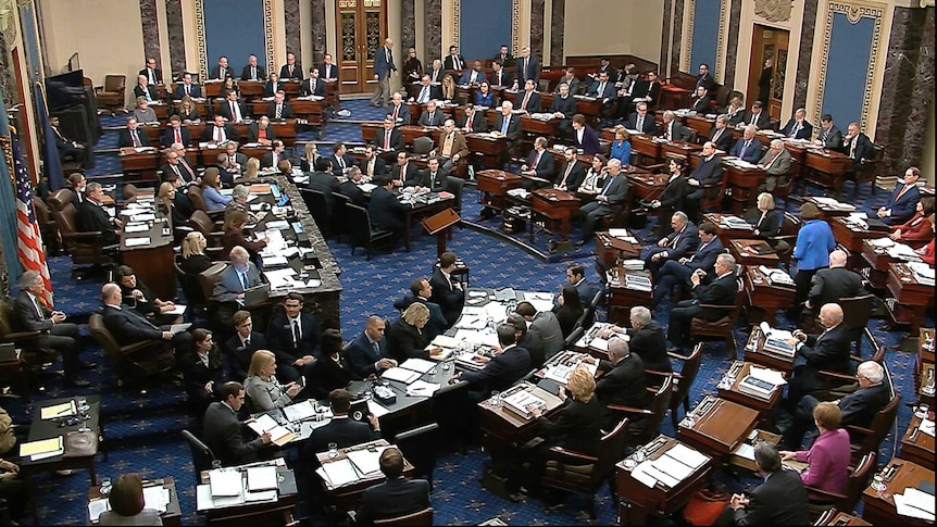 US Senators cast their vote