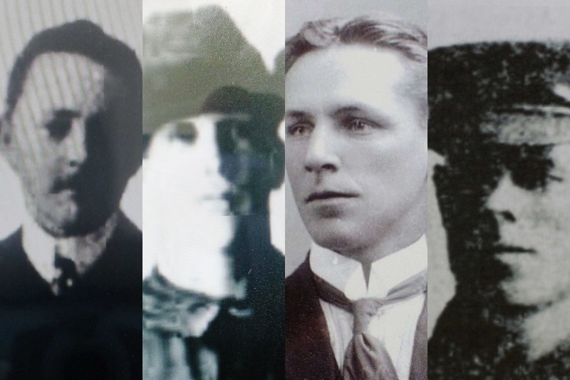 Black-and-white image of four brothers who died in World War One