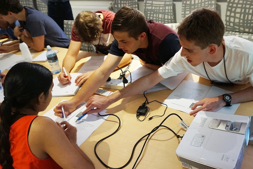 Students at a National Youth Science Forum workshop, Canberra, 2016.