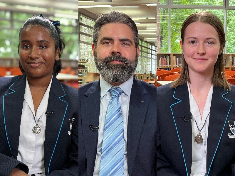 A composite image of headshots of Arlene, Matt and Freya.