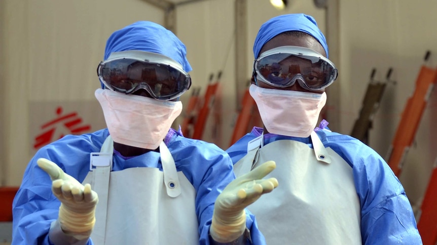 Ebola health workers in Liberia