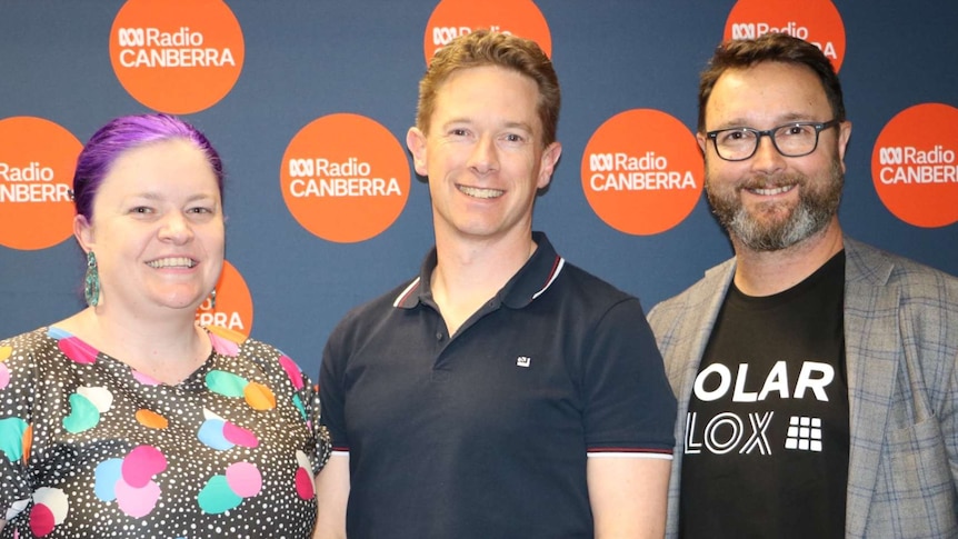 Starting a business discussion panel at ABC Radio Canberra with Amanda Stevens, Scott Leggo and Duncan Amos.