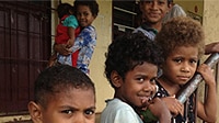 Some of the many children being housed in evacuation centres in Fiji. (MINFO)