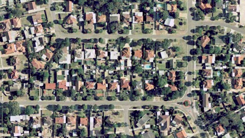 A satellite image of Nollamara in 2000