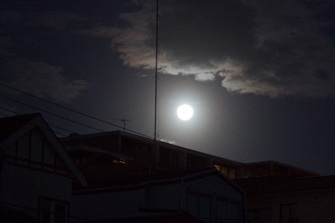 Full moon over a Coogee house