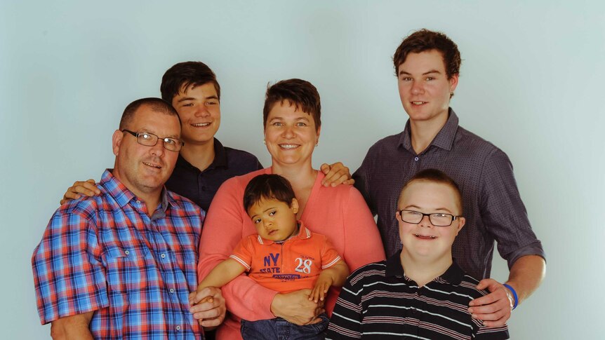 The most recent family portrait with Emma, Peter and their children and newly adopted Daniel.